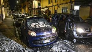 Naples residents set up camp outside following an earthquake that occurred overnight.